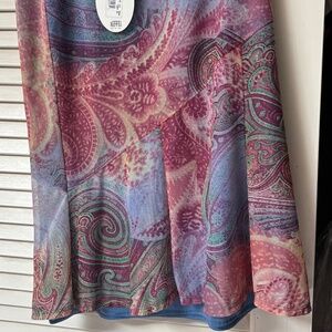 Ozbek A-line new vintage geometric print skirt